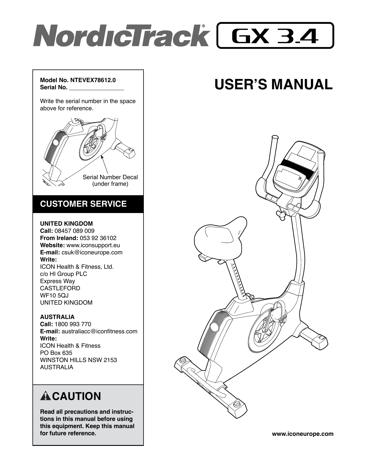 Nordictrack 2025 gx 3.4