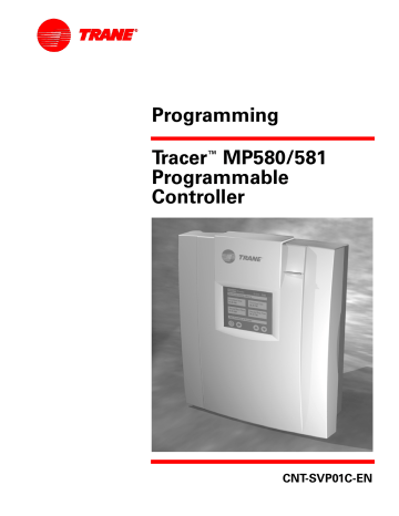 Creating a graphical program. Trane Tracer MP581, Tracer MP580 | Manualzz