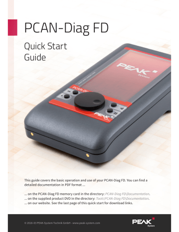 Peak PCAN-Diag FD Quick Start Manual | Manualzz