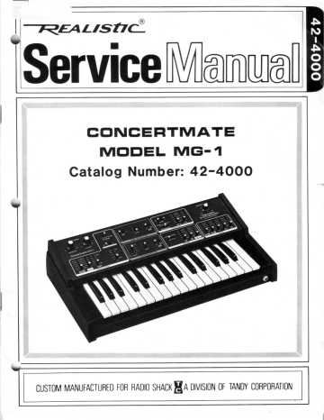 Realistic MG-1 Service Manual | Manualzz