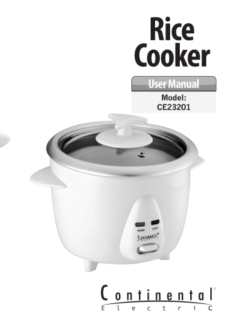 continental electric rice cooker manual