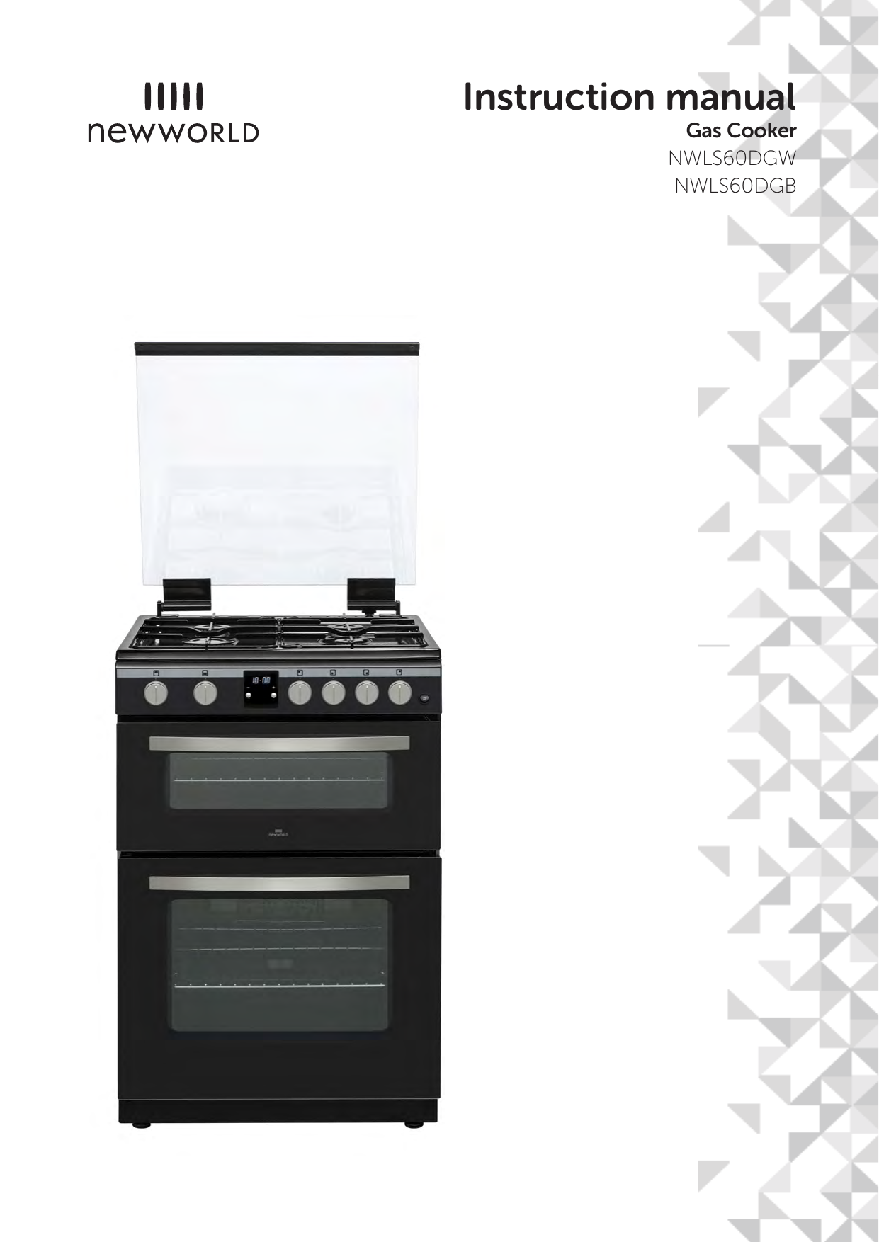 new world nwls60dgw 60cm double gas cooker