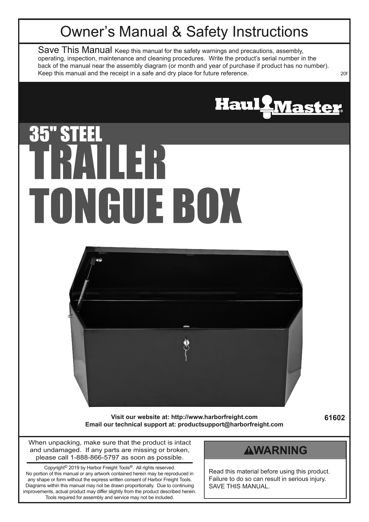 Deck Boxes Patio Haul Master 2.31 Cu Ft Steel Trailer Tongue Box Patio