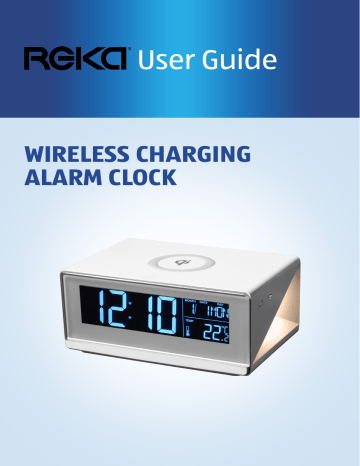 Reka 708558 Wireless Charging Alarm, Wireless Charging Alarm Clock