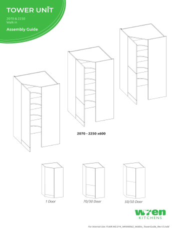 Wren Kitchens 2070 2250mm Walk In Tower Unit Assembly Guide Manualzz Wren Kitchens 2070 2250mm Walk In, Wren Kitchen Corner Base Unit Sizes