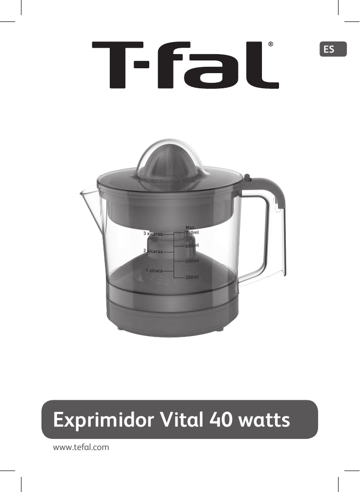 Exprimidor De Jugos Cítricos T-fal Negro ZP2028MX | Sodexo México -  TE417HL0CWWJWLMX