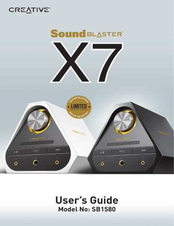 Creative Sound Blaster X7 - SB1580 User`s guide | Manualzz