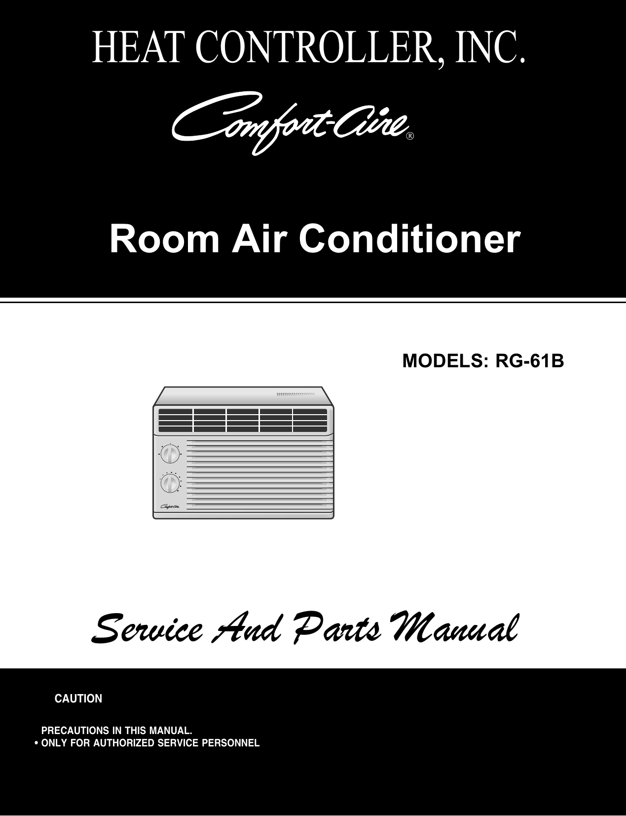 Comfortaire RG61B Air Conditioner Owner's Manual Manualzz