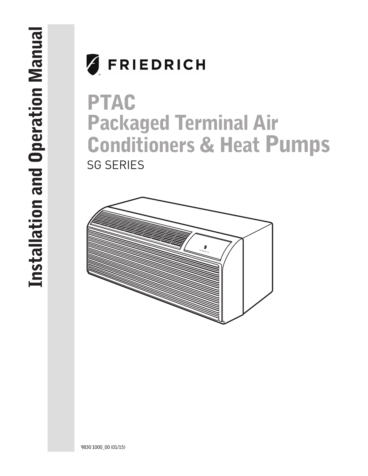 Friedrich PDE15R5SG Air Conditioner Owner's Manual Manualzz