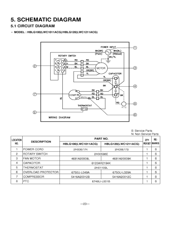 Goldstar R1201H Air Conditioner Wiring Diagram | Manualzz