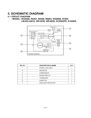 Goldstar R5207 Air Conditioner Wiring Diagram | Manualzz