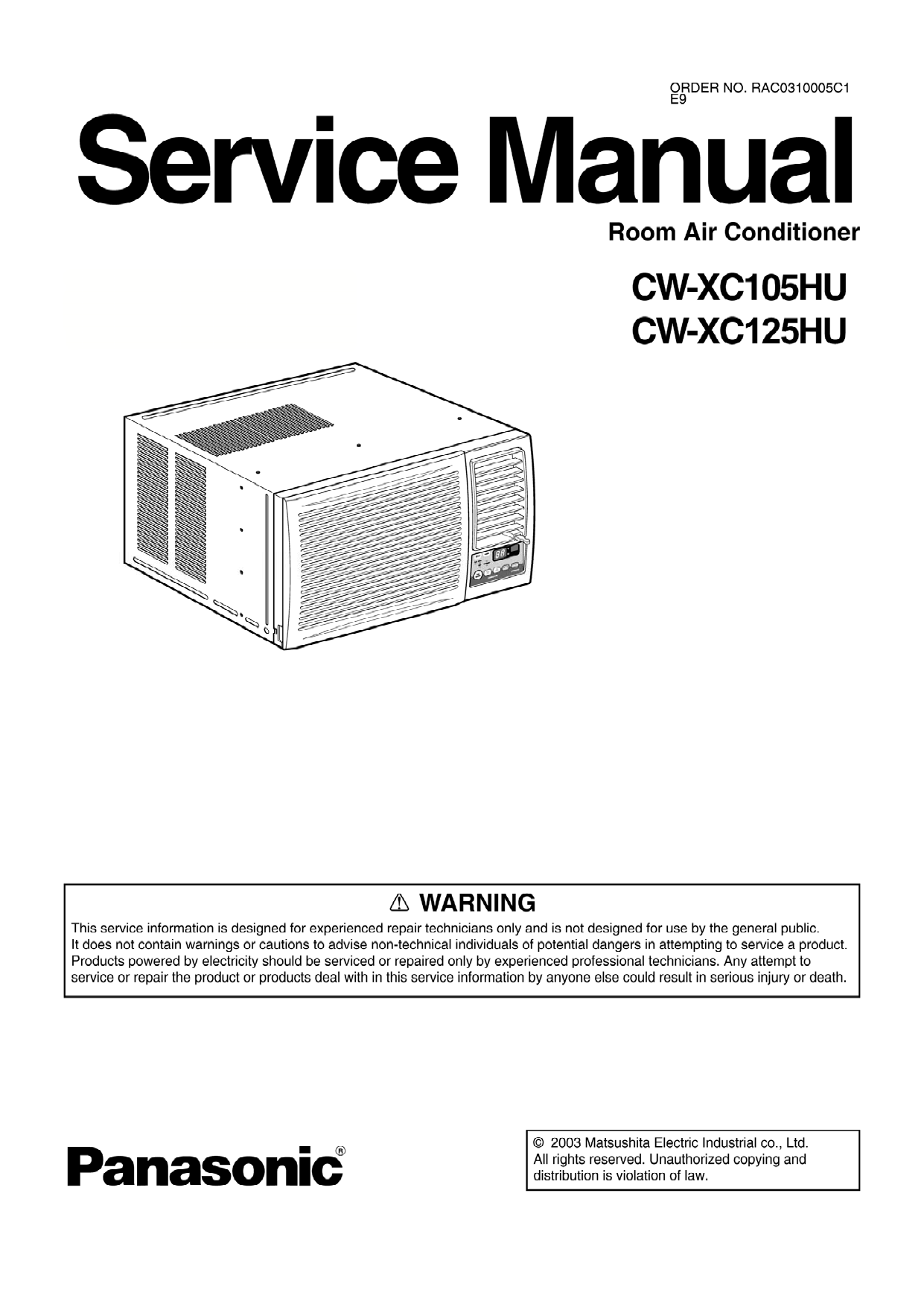 Panasonic Cw Xc105hu Cw Xc125hu Owner S Manual Manualzz