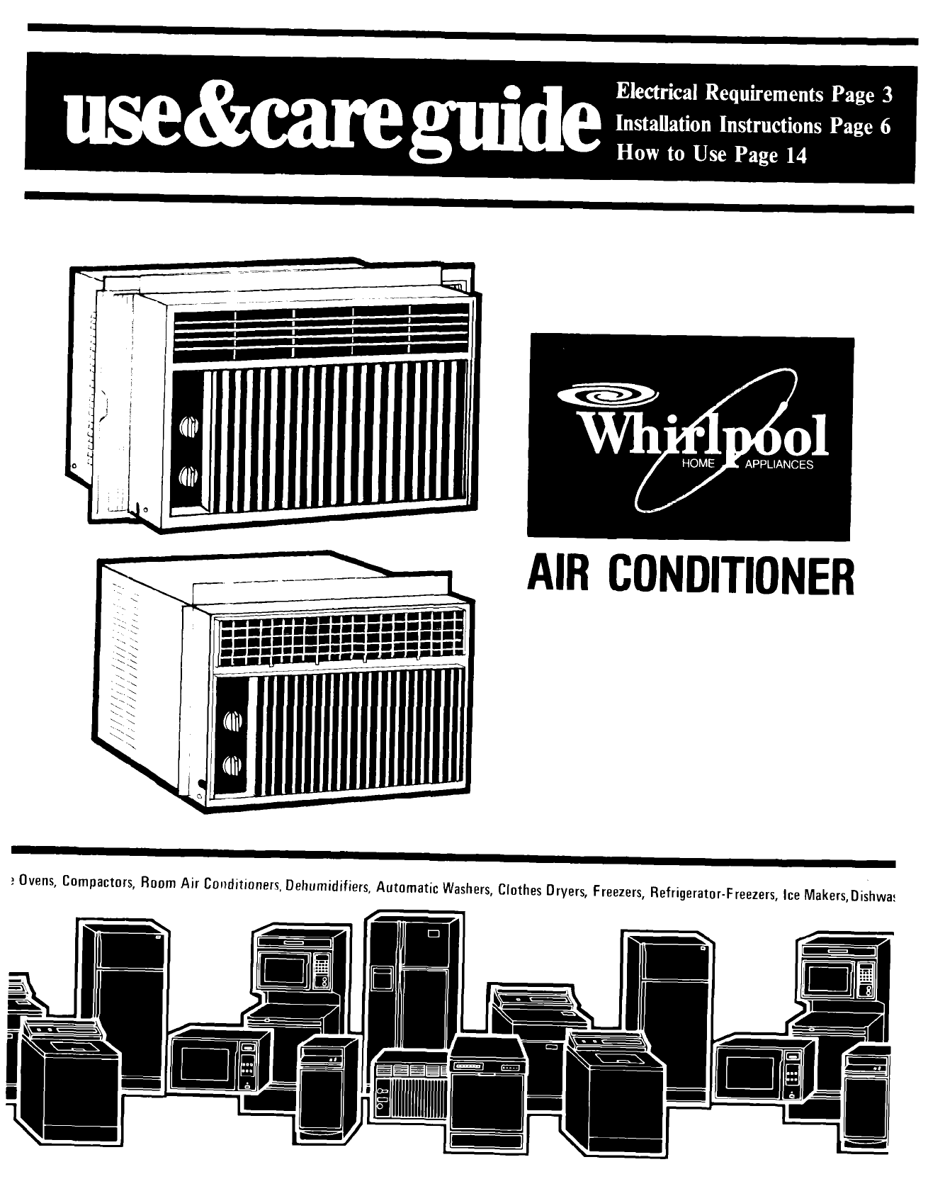 Whirlpool AC1012XM1 Air Conditioner Owner's Manual Manualzz