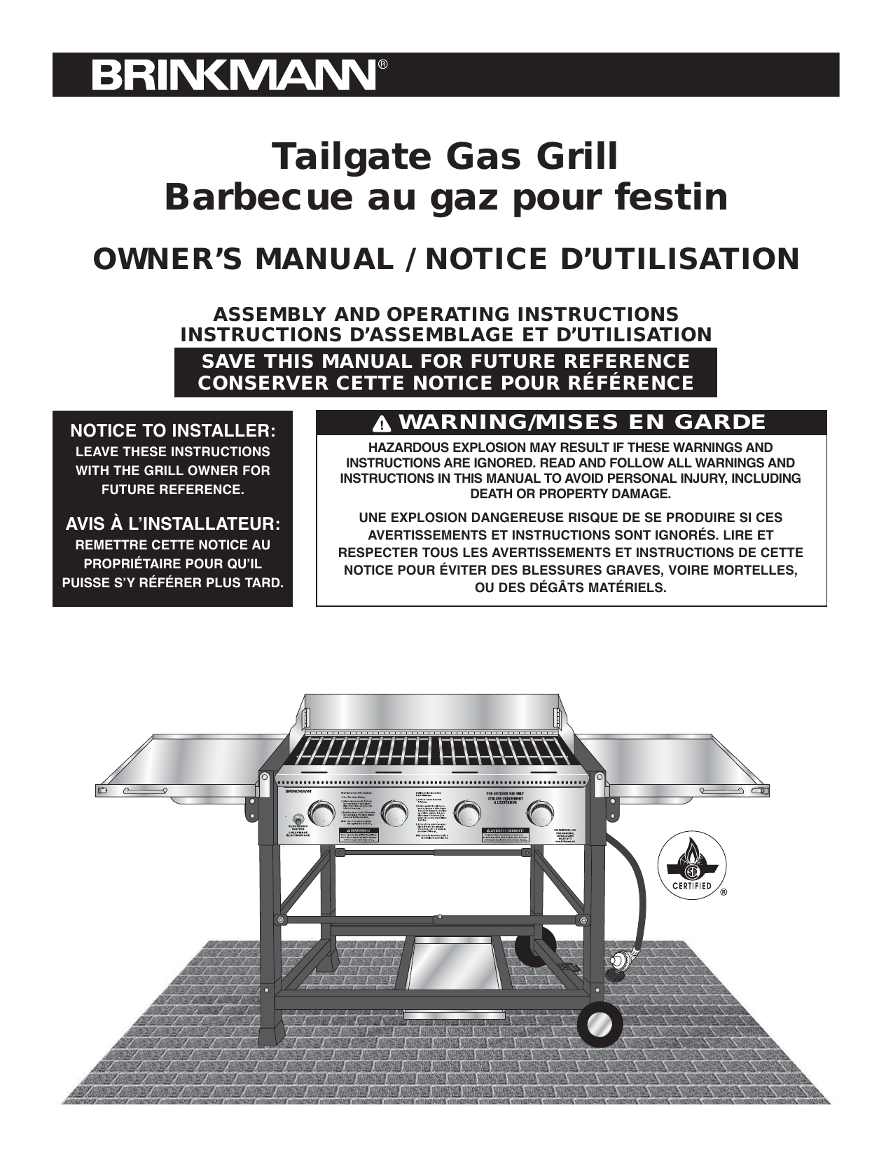 Brinkmann 810 9490 F Bbq And Gas Grill Owner S Manual Manualzz