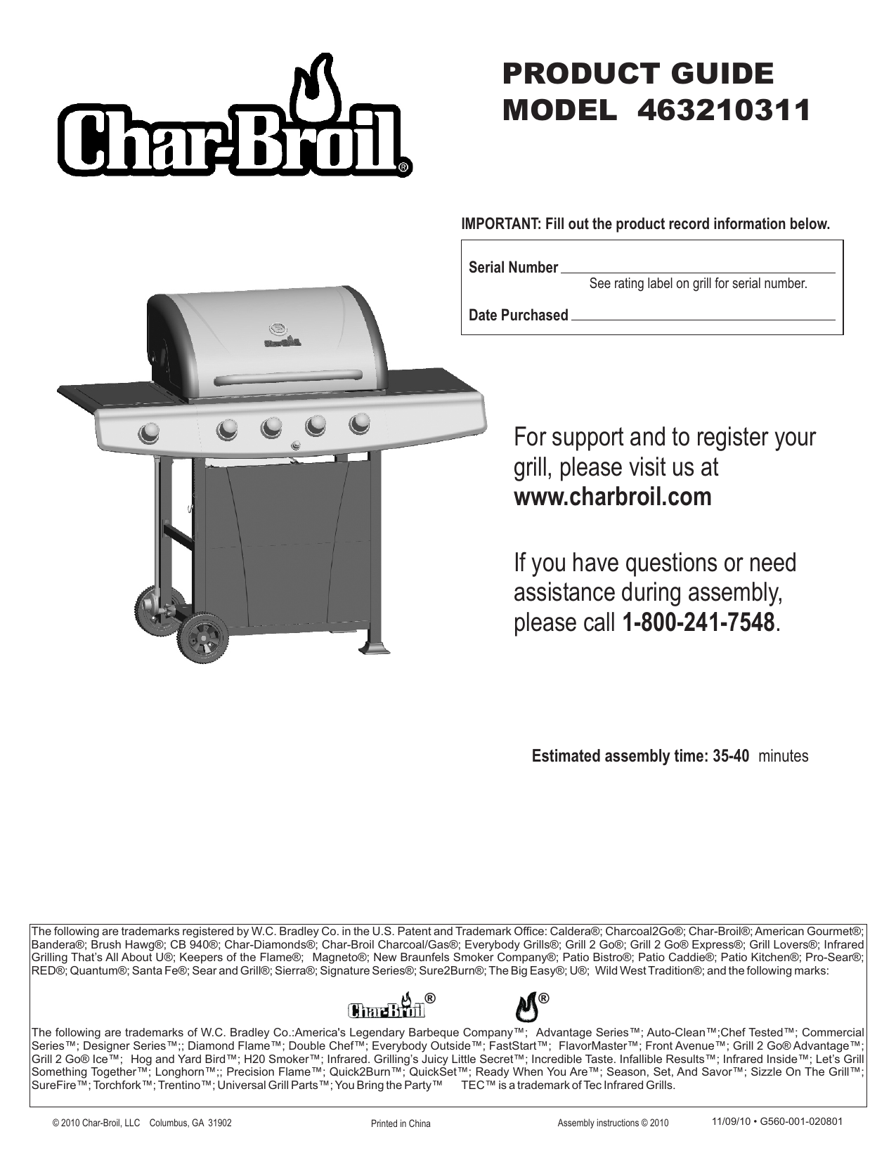 Charbroil 463210311 Bbq And Gas Grill Owner's Manual | Manualzz