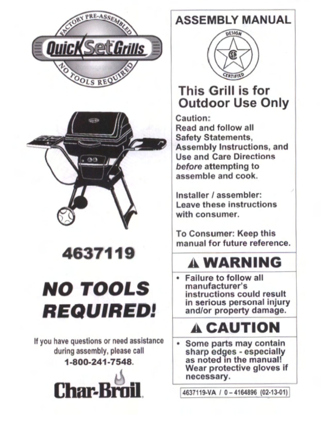 Charbroil 4637119 Bbq And Gas Grill Owner s Manual Manualzz