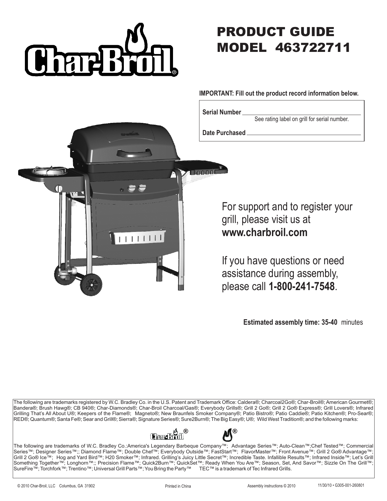 Charbroil 463722711 Bbq And Gas Grill Owner's Manual | Manualzz