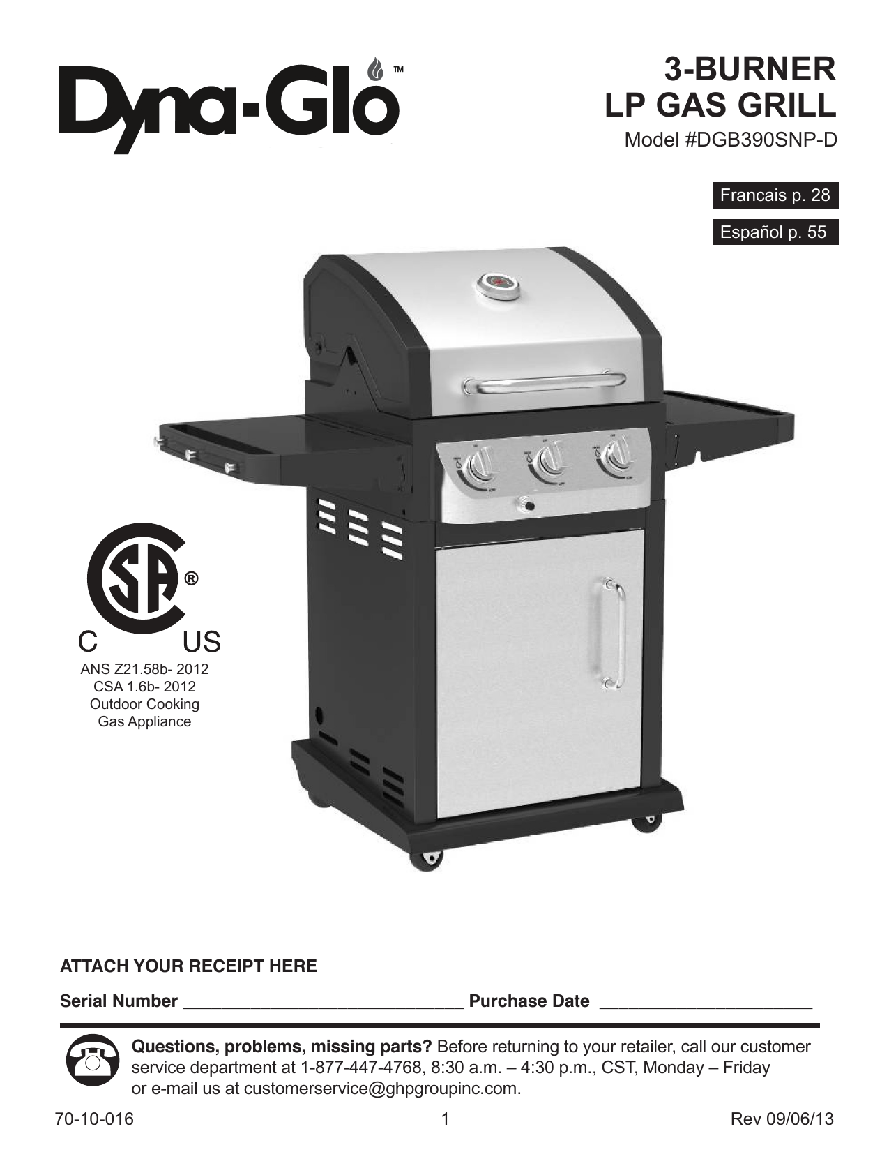 Dynaglo DGB390SNPD1 Bbq And Gas Grill Owner's Manual Manualzz