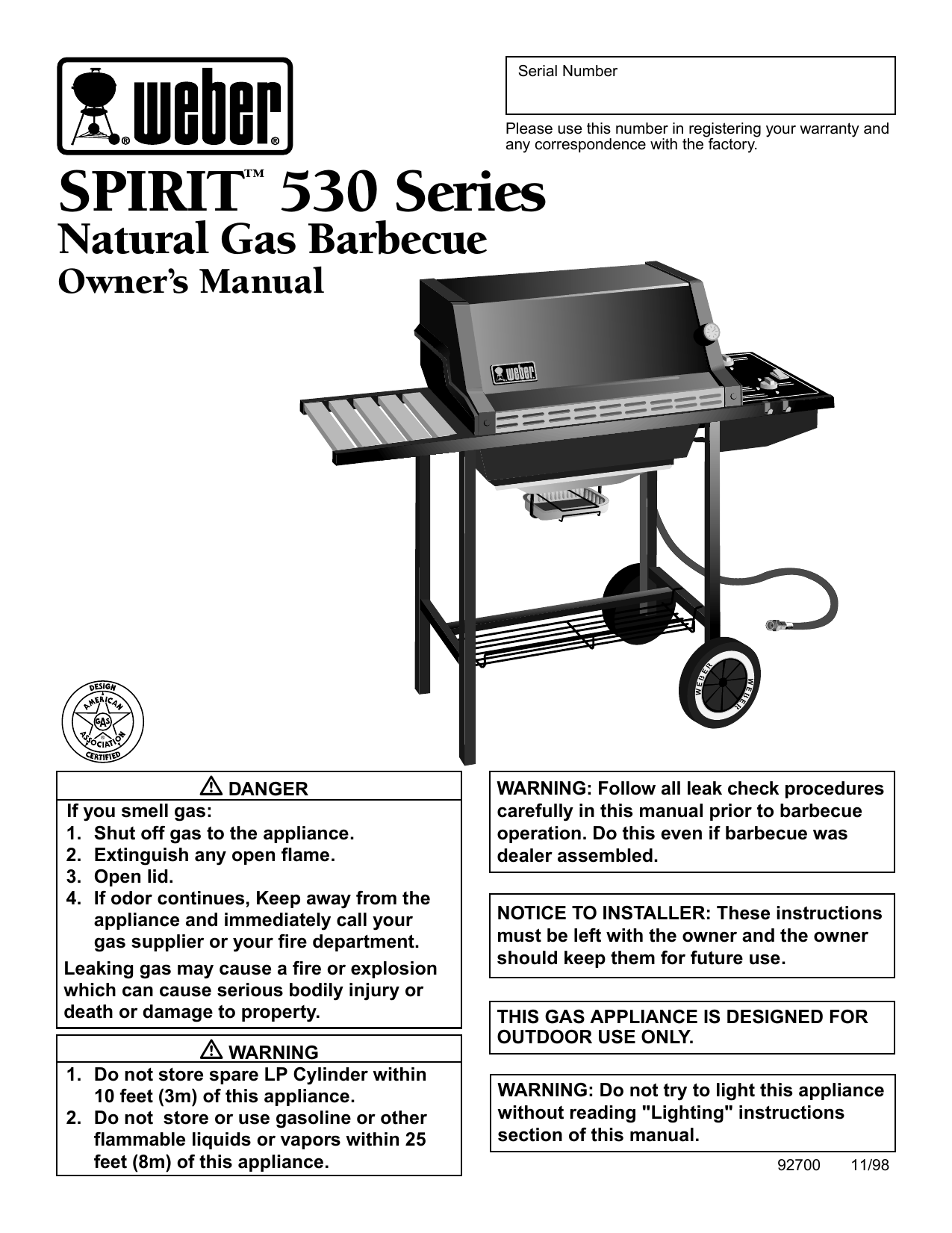 er 651798 Bbq And Gas Grill Owner's Manual Manualzz