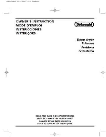 Delonghi D406DZ Deep Fryer Owner s Manual Manualzz