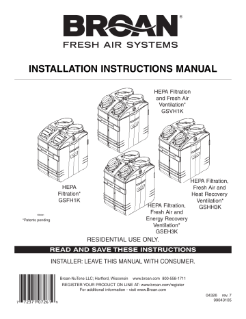 Connecting the Drain. Broan GSH3K | Connecting the Drain