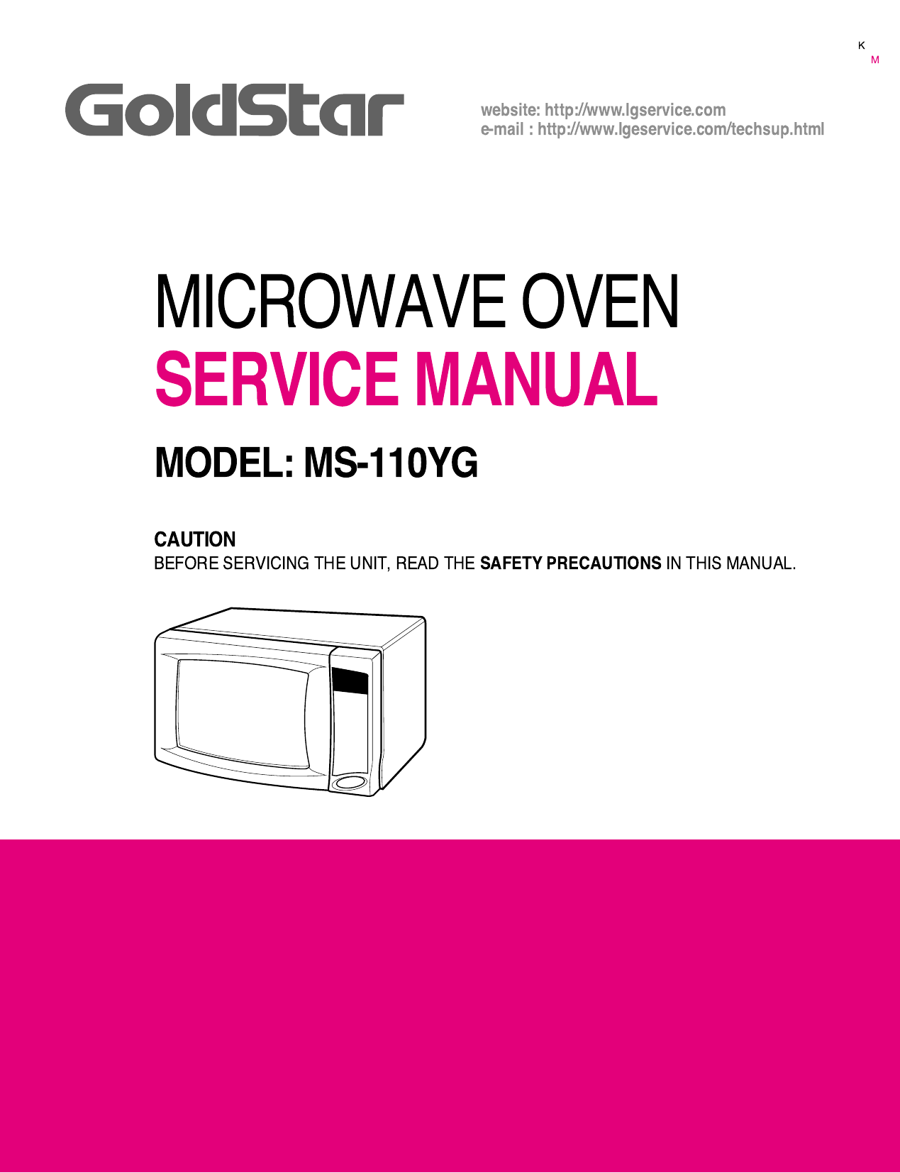 Goldstar MS110YG Microwave Owner's Manual Manualzz
