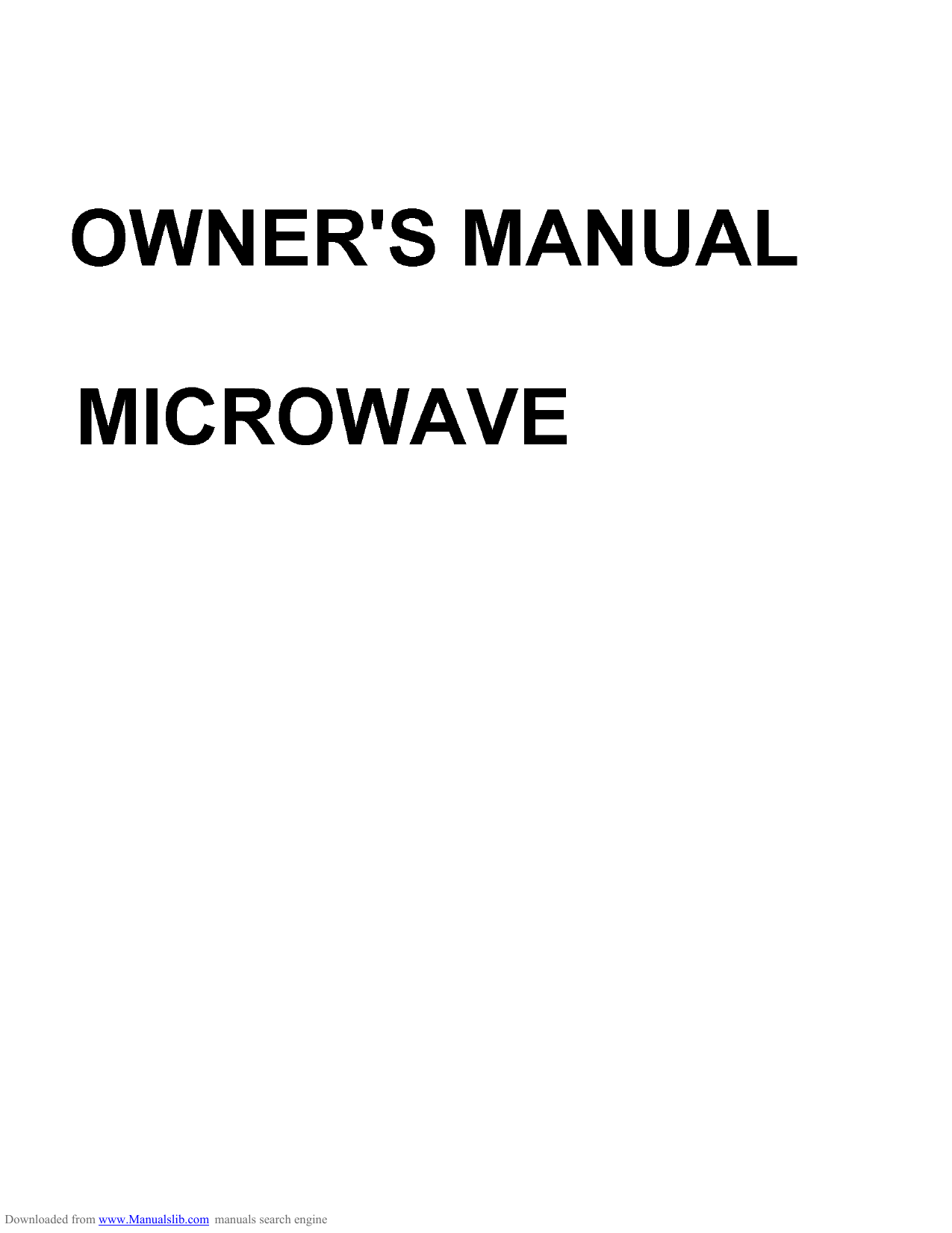 Sharp R820BW Microwave Owner's Manual Manualzz