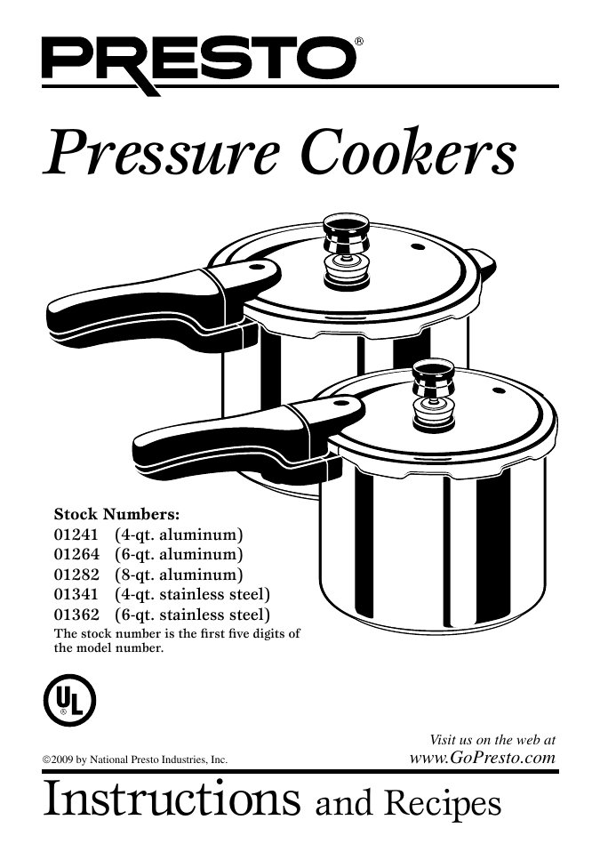 Presto 60 (4QT) Parts