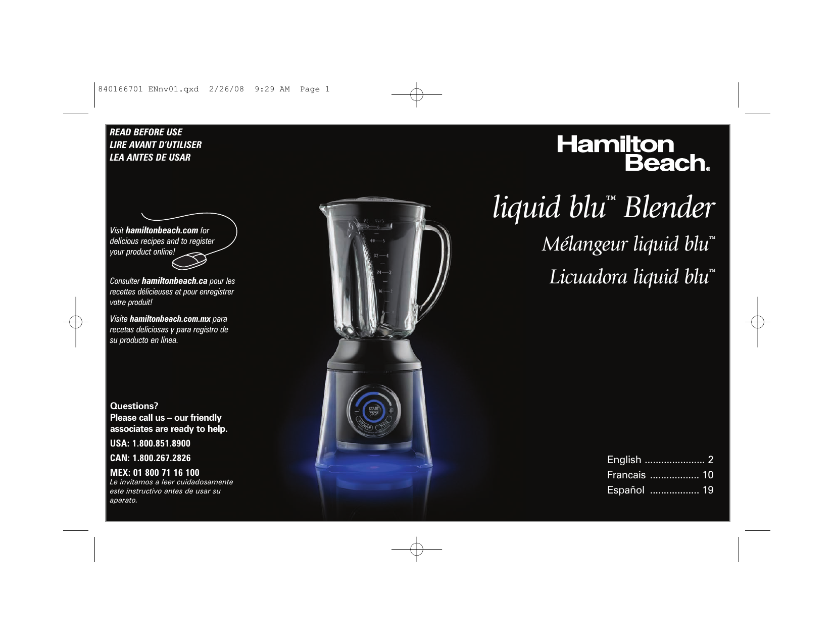 Hamilton Beach 59205 Owner's manual | Manualzz