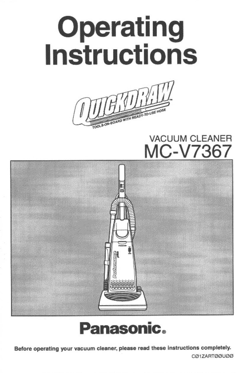Panasonic MCV7367 Vacuum Cleaner Owner's Manual Manualzz