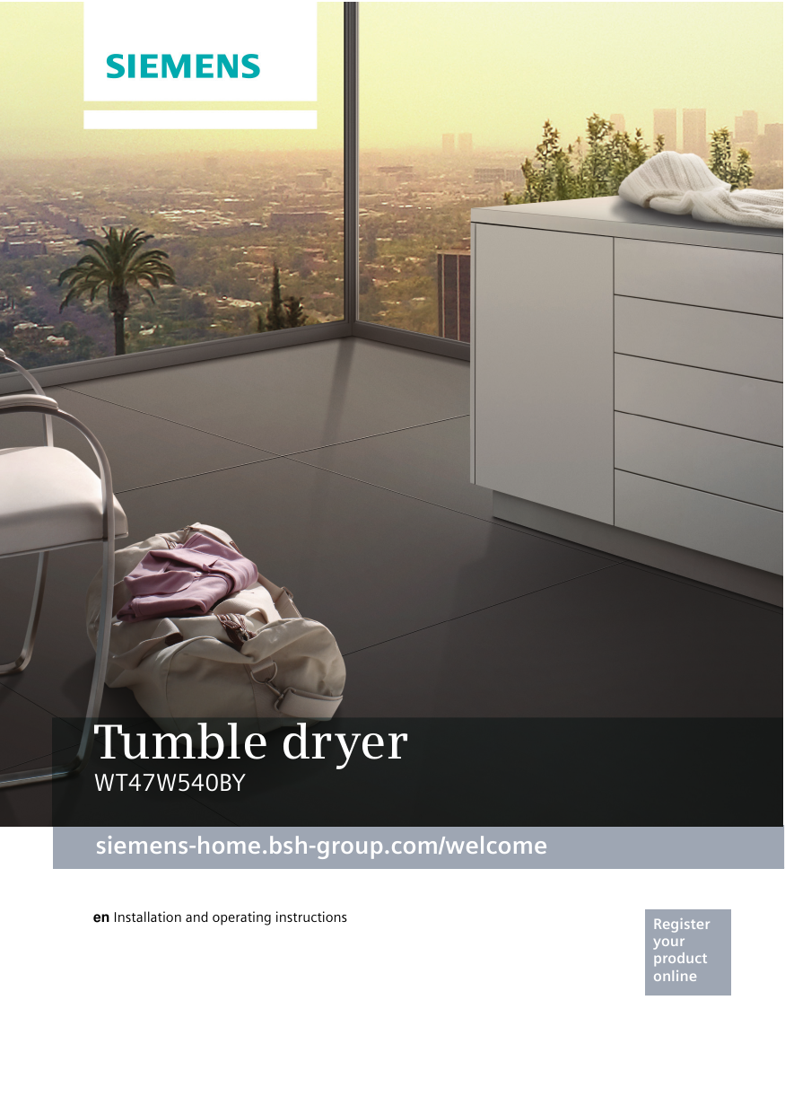 Siemens iQ700 Tumble dryer Instruction manual Manualzz