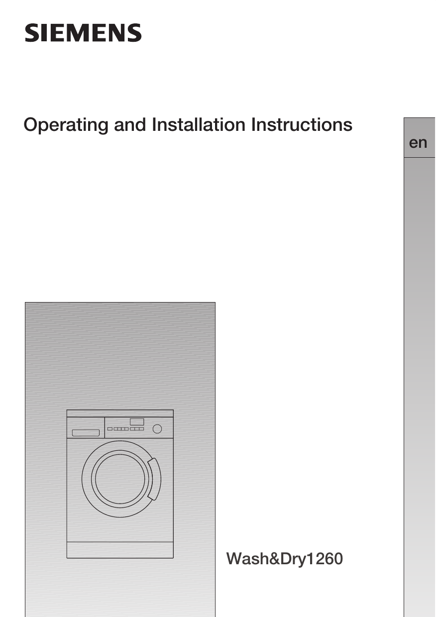 siemens wash and dry 1260