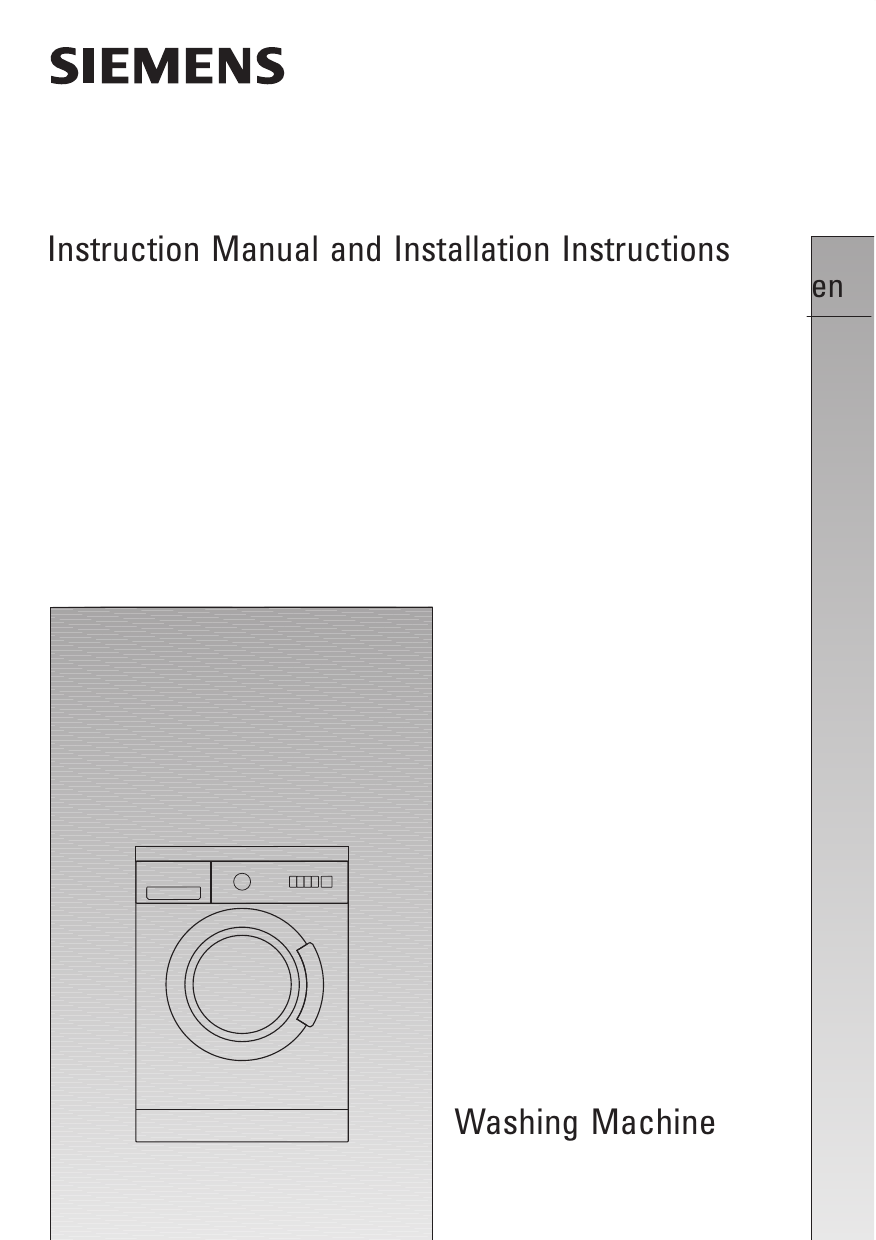 siemens xl 1600 washing machine