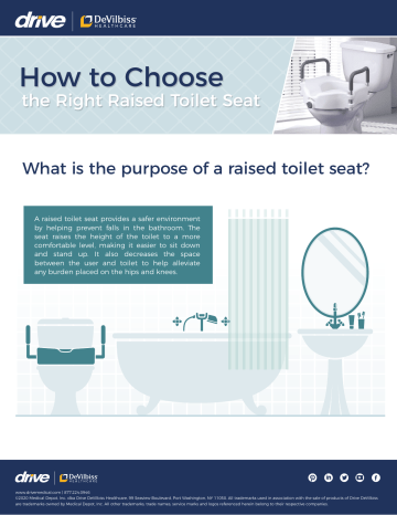 Drive Medical AquaSense Raised Toilet Seat Guide | Manualzz