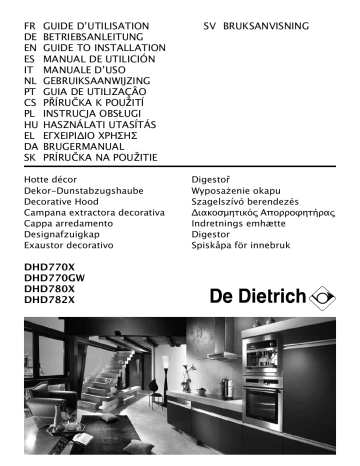 De Dietrich DHD780X Bruksanvisning | Manualzz