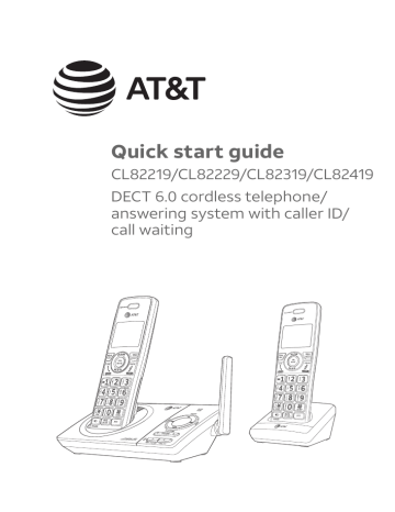 AT&T CL82419 Quick Start Guide | Manualzz