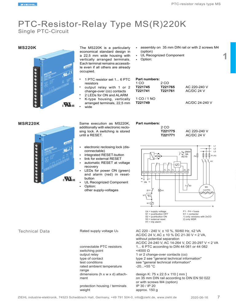 Ziehl Msr2k Datasheet Manualzz