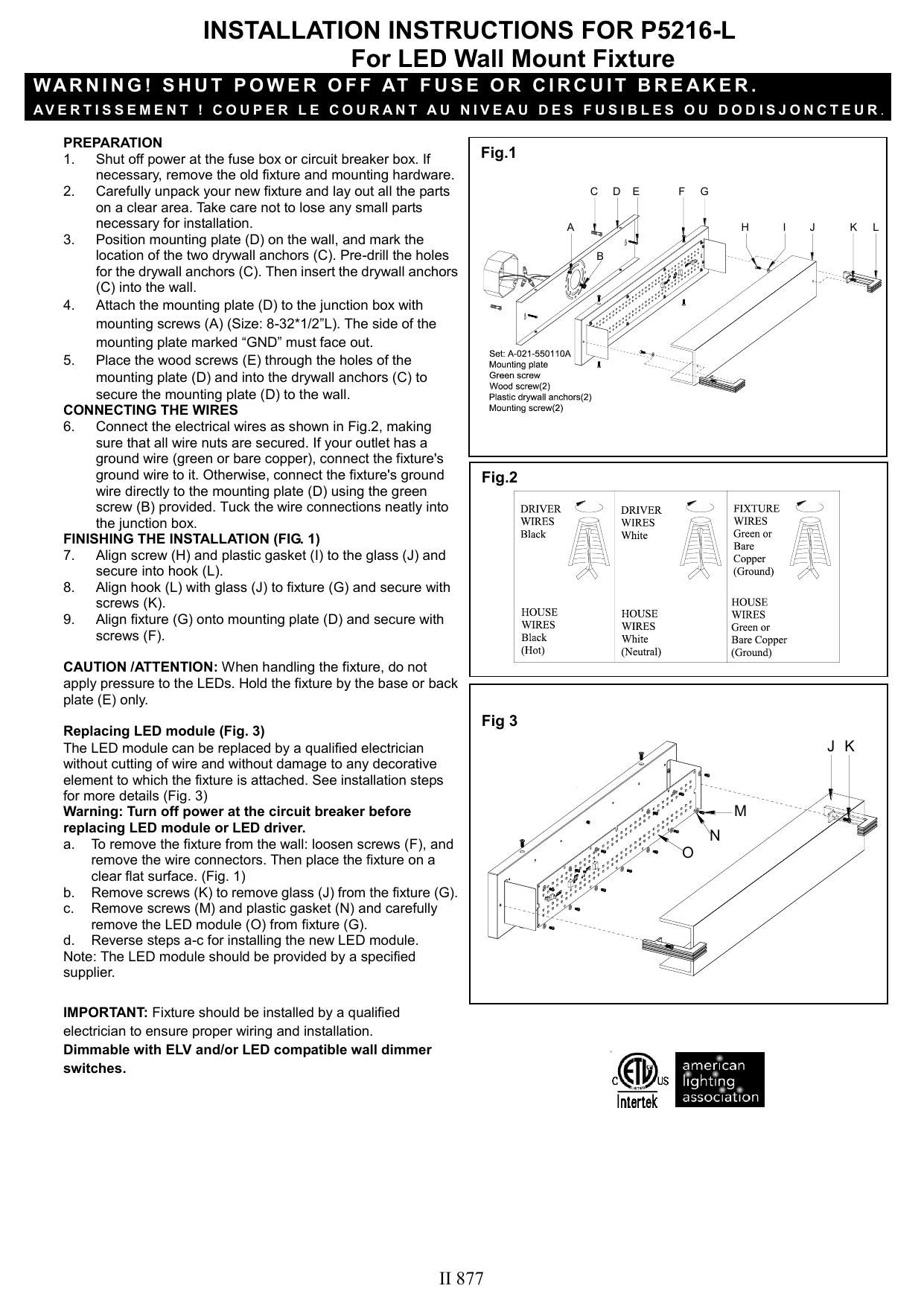 George Kovacs P5216-077-L User manual | Manualzz