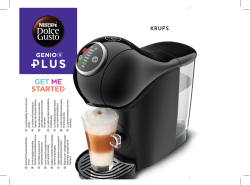 Dolce Gusto Genio S Plus - Handleiding, de handleiding | manualzz.com