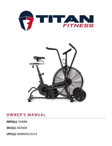 Titan Fitness Fan Bike - Air Resistant 