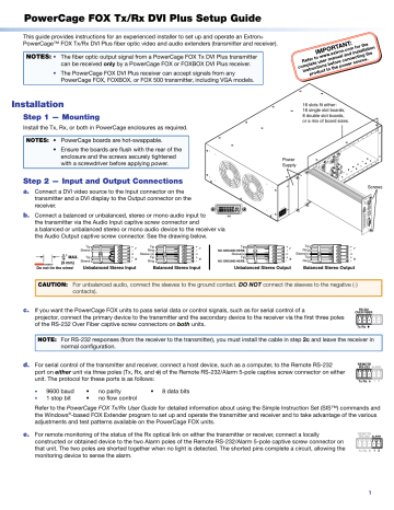 Récepteur DVI Extron FOXBOX 4G RX - Multimédia, Entrée/sortie DVI