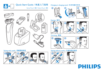 Philips RQ1260/17 Shaver series 9000 SensoTouch Wet and dry electric shaver de handleiding | Manualzz