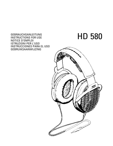 Sennheiser HD 580 El manual del propietario | Manualzz