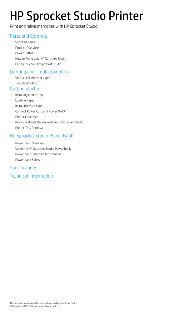 hp sprocket pairing mode