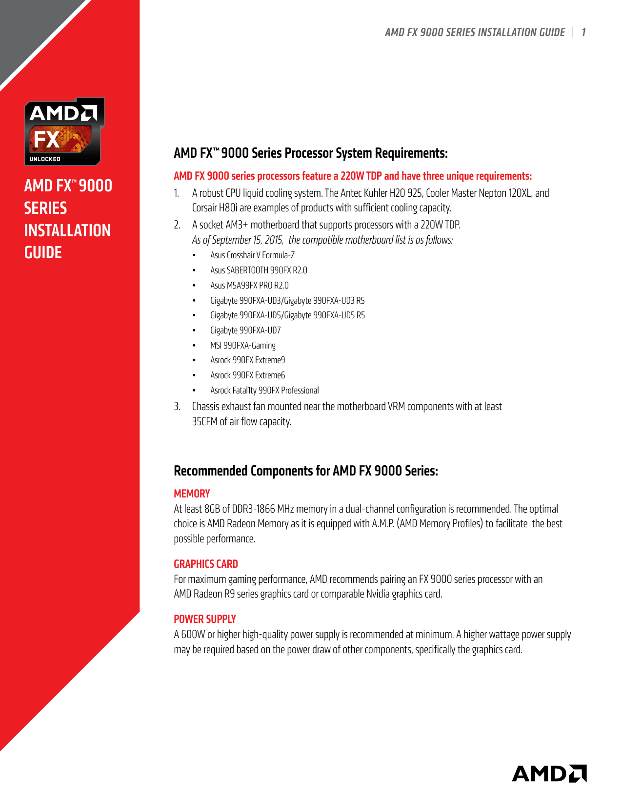AMD FD9590FHHKWOF, FD9370FHHKWOF User manual | Manualzz