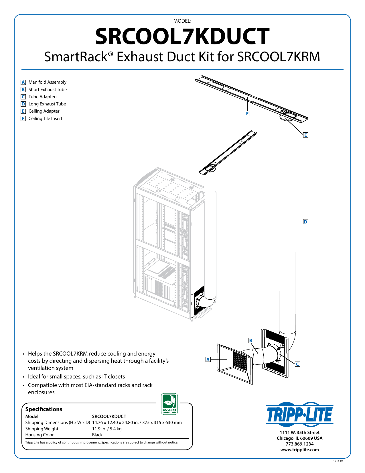 Tripp Lite Srcool7kduct User Manual Manualzz