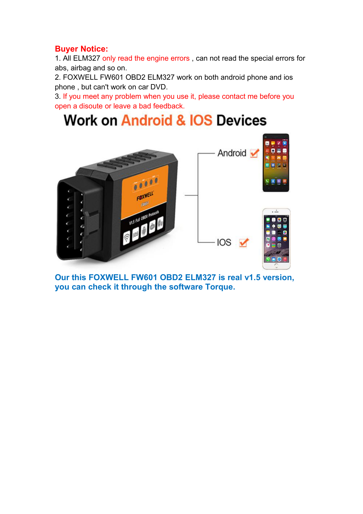 FOXWELL ELM327 OBD2 WiFi Diagnostic Scanner Tool iPhone Android Fits CHRYSLER 