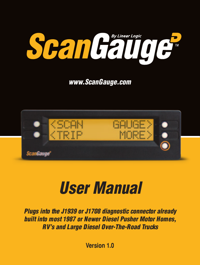 ScanGauge D Diesel Vehicle Diagnostic Tool Performance Monitor Truck RV Car 
