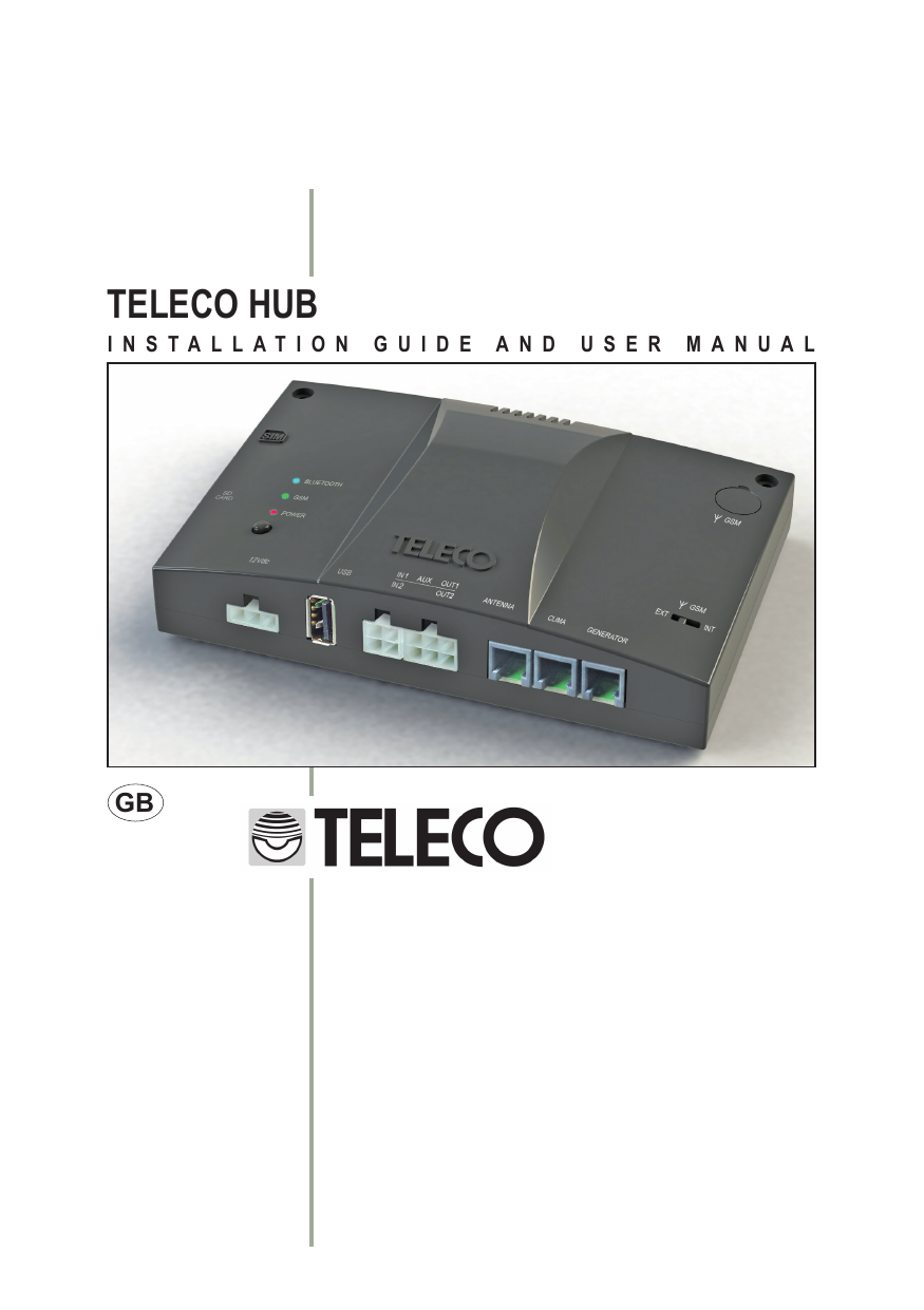 Teleco HUB User Manual Manualzz