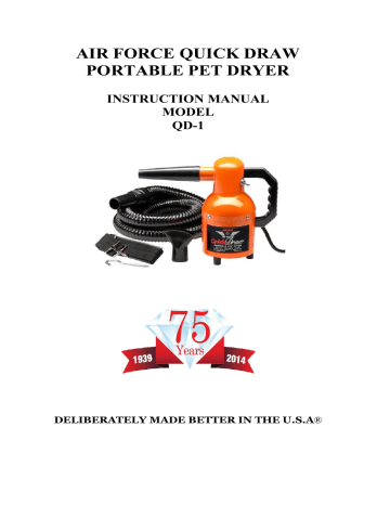 quick draw portable pet dryer